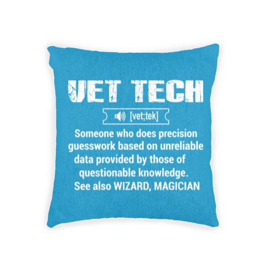 Discover vet tech, vet technician, vet techs, vet tech stud Woven Pillows