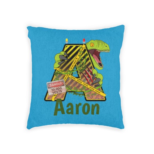 Discover Jurassic Alphabet | Initial Letter Custom Name | A Woven Pillows