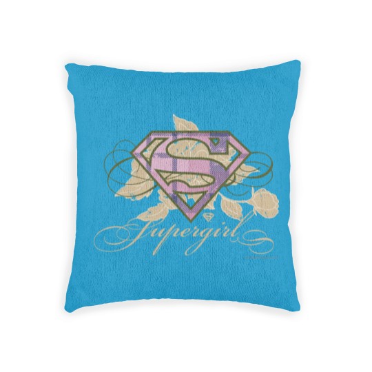 Discover Supergirl Flowers Woven Pillows