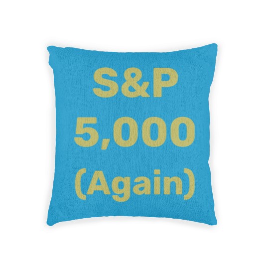 Discover S&P 5,000 Again Level Stock Market Index Woven Pillows