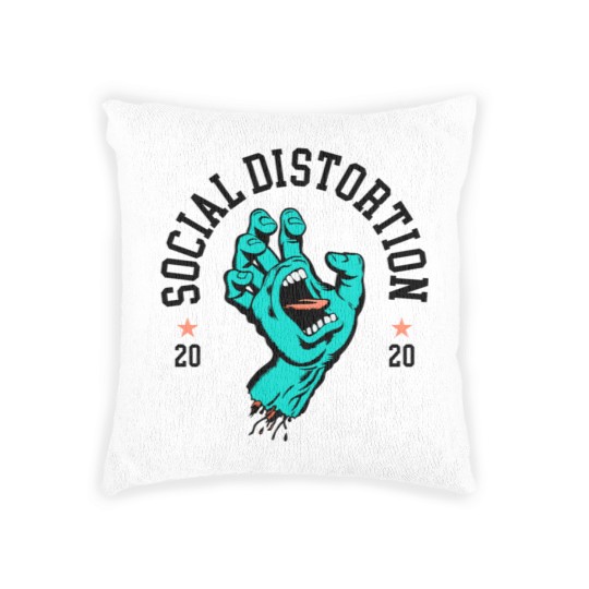 Discover social society distortion Woven Pillows