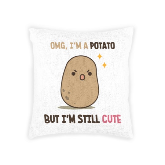 Discover Cute potato is cute - Potato - Woven Pillows