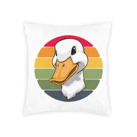 Discover Duck Head Retro Funny Water Ducklings Woven Pillows