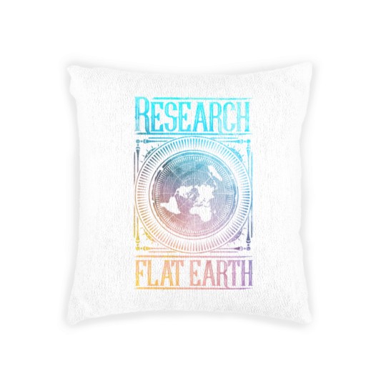Discover Research Flat Earth #FlatEarth Woven Pillows