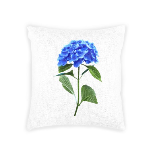 Discover Vivid Blue Hydrangea Woven Pillows