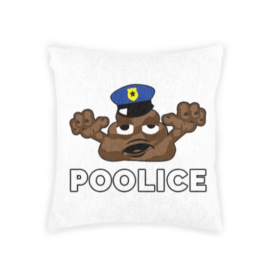Discover Police Poop Zombie Policeman Halloween Woven Pillows