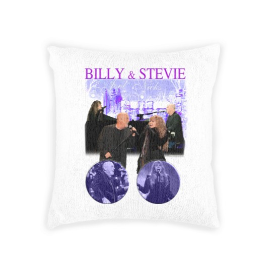 Discover Two Icons One Night Bill Joel and Nick Stevie Tour 2023 Woven Pillows