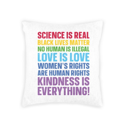 Discover Science is Real Black Lives Matter Love Is Love Equality - Womens Rights - Woven Pillows