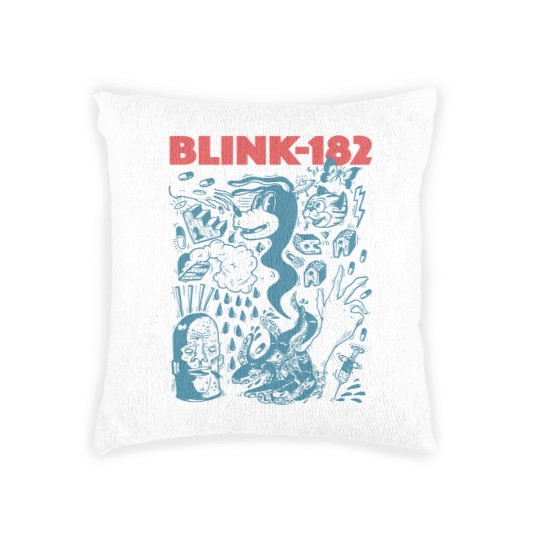 Discover Blink Vintage 182 Woven Pillows, World Tour Woven Pillows, Vintage Retro Woven Pillows, Blink Retro 182 Fans Lover Gift