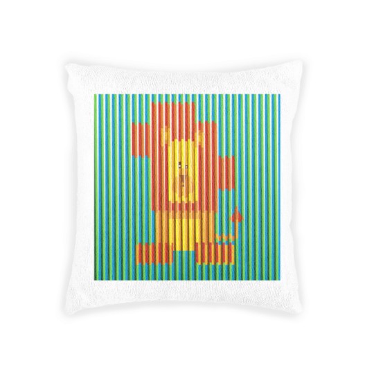 Discover Lion Artwork Carlos Cruz Diez Woven Pillows