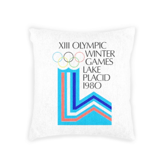 Discover Lake Placid 1980 Winter Olympics Woven Pillows