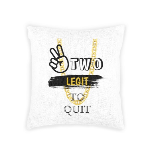 Discover TWO LEGIT TO QUIT 2nd Birthday MOM Woven Pillows
