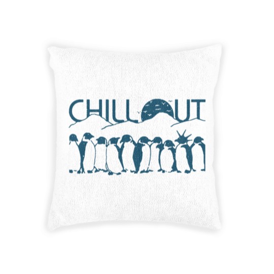 Discover Chill Out Penguin Woven Pillows Funny Penguin Woven Pillows Woven Pillows