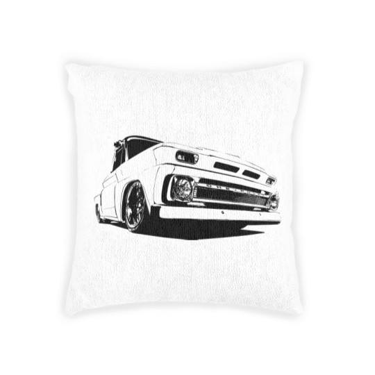 Discover 1965 Chevy C-10 Pickup - stylized monochrome - C 10 - Woven Pillows