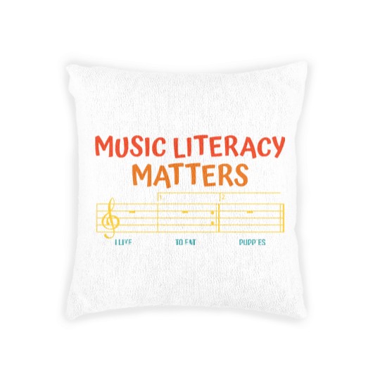 Discover Music Music Literacy Matters I Like To Eat Puppies Woven Pillows