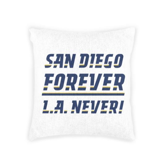 Discover San Diego Forever, L.A. Never! Woven Pillows