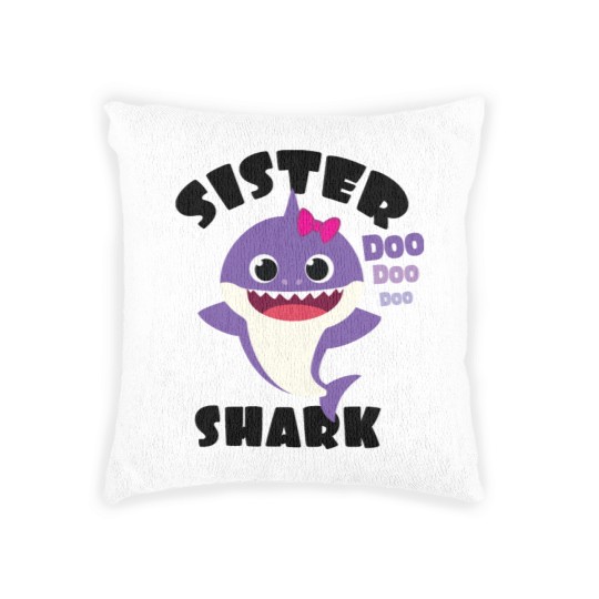 Discover Sister Shark Gift Cute Baby Shark Matching Family Woven Pillows