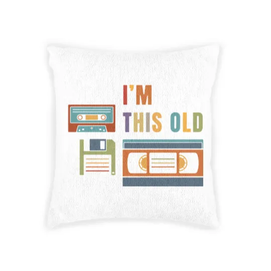 Discover Im this old - Old data storage media Woven Pillows