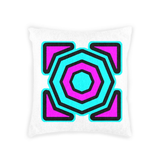 Discover Trusta cube Geometry Dash icon Woven Pillows