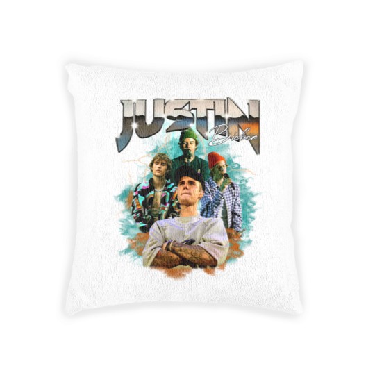 Discover Justin Bieber Woven Pillows, Rapper 90s Vintage Bootleg Woven Pillows