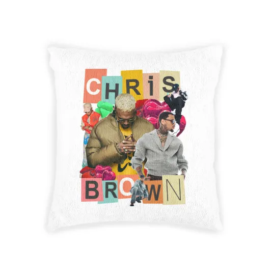 Discover Vintage Breezy Chris Brown Woven Pillows