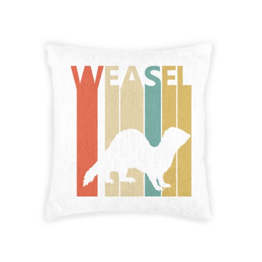 Discover Vintage Weasel Animal Silhouette Woven Pillows