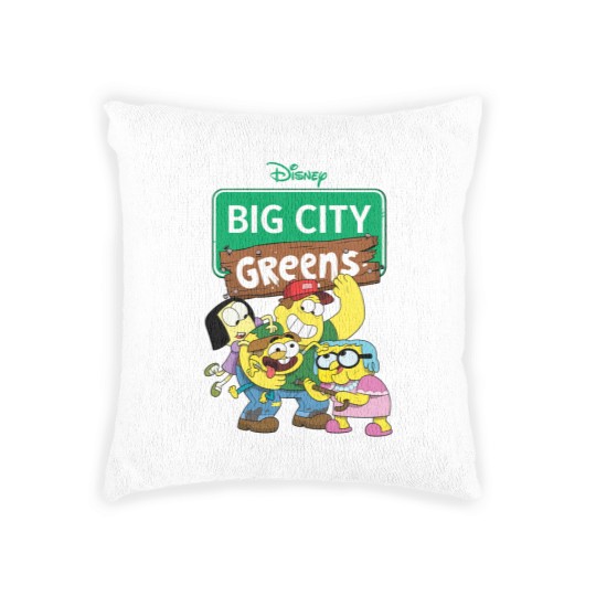 Discover Big City Greens Woven Pillows Big City Greens Family Woven Pillows Cricket Green Tilly Green Bill Green Woven Pillows
