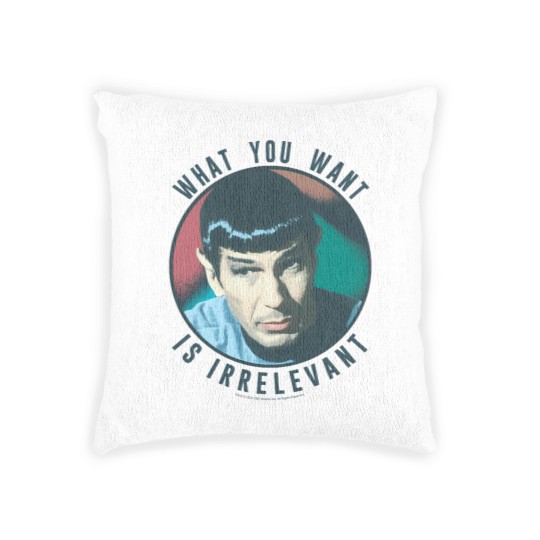 Discover The Original Series Spock What You Want Is Irrelevant Woven Pillows