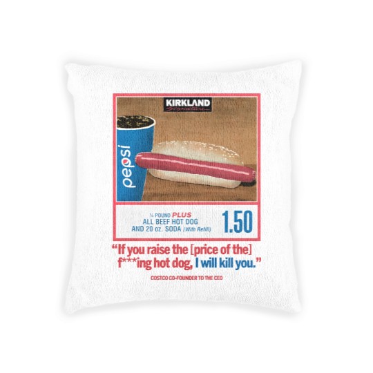Discover Costco Hot Dog & Soda Combo Woven Pillows