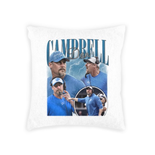 Discover Vintage Dan Campbell Woven Pillows, Woven Pillows, Woven Pillows, Football Woven Pillows