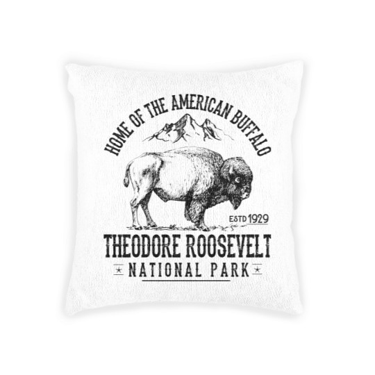 Discover Theodore Roosevelt National Park Souvenirs Hiking Adventure - Theodore Roosevelt - Woven Pillows