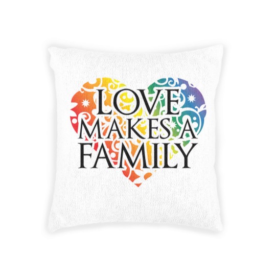 Discover LOVE Makes A Family Woven Pillows