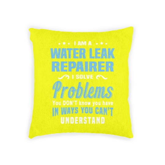 Discover Water Leak Repairer Woven Pillows
