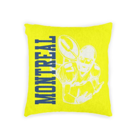 Discover Montreal Football with Player Graphic - Montreal Football - Woven Pillows