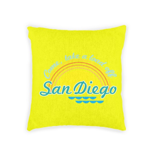 Discover Come, take a load off - San Diego Woven Pillows