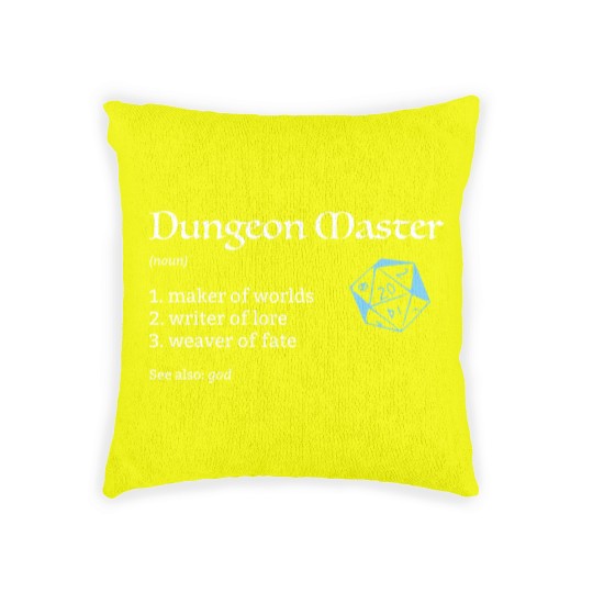 Discover DD Dungeon Master DM for Dungeons and Dragons Woven Pillows