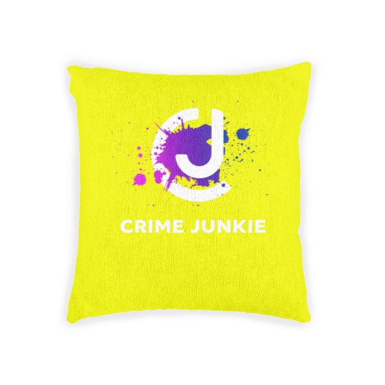 Discover Crimes Junkie Merch Woven Pillows