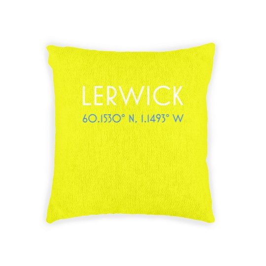 Discover Lerwick Shetland minimalist coordinates Woven Pillows
