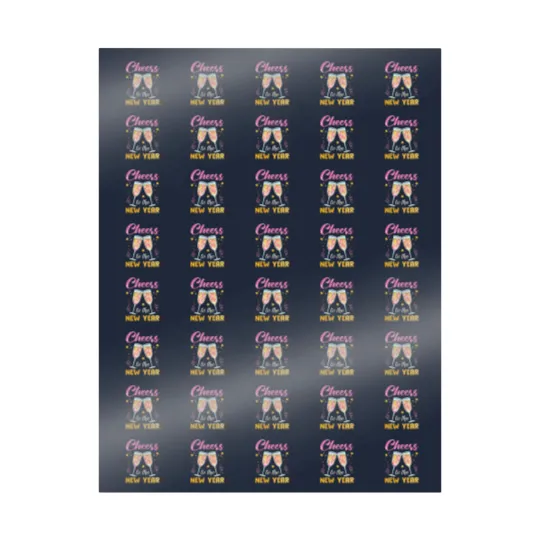 Discover New Year 2025 Wrapping Papers, Cheers to the New Year, Retro New Years Wrapping Papers