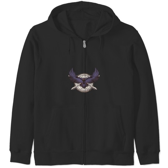 Discover Odins Raven Hugin Munin Viking Valhalla Zip Hoodies