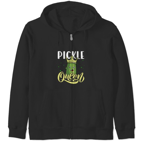 Discover Pickle Queen Shirt Cucumber Pickle Jar Funny Zip Hoodies