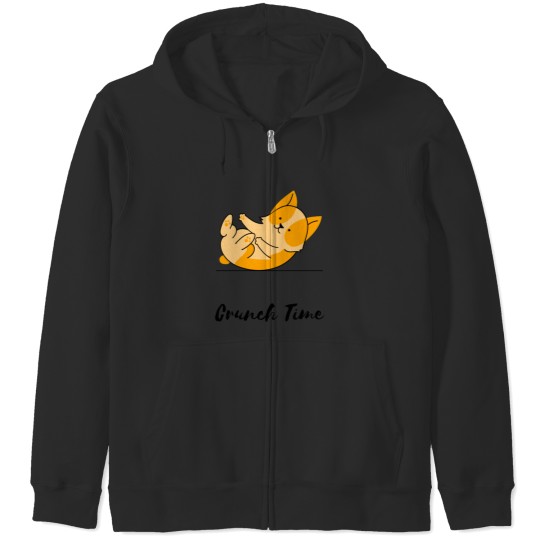 Discover -Crunch-Time Cat Zip Hoodies