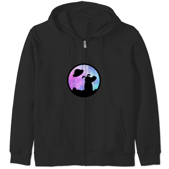 Discover Cosmic Courage the Cowardly Dog Zip Hoodies
