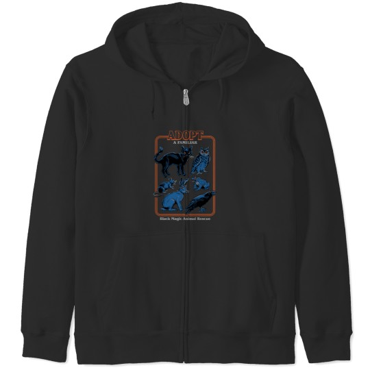 Discover Adopt A Familiar Zip Hoodies