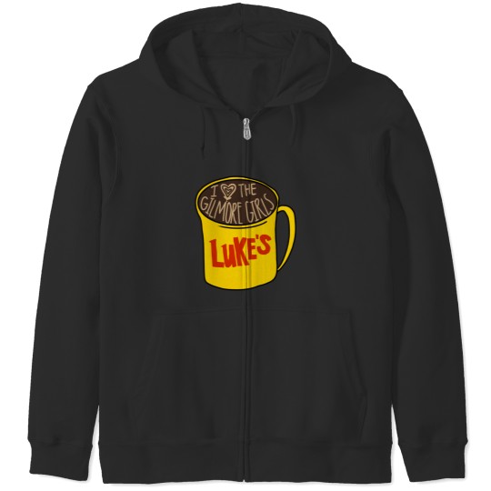 Discover coffee loves gilmore girls Sticker Zip Hoodies