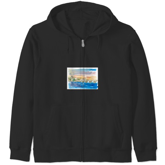 Discover Charles Bridge And Prague Castle View with Hradcin Zip Hoodies