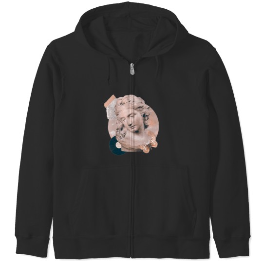 Discover you are my Venus dark academia collage Sticker Zip Hoodies