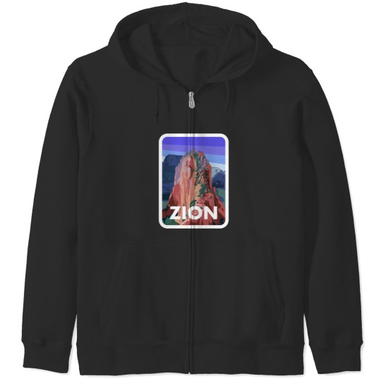 Discover Angels Landing-Zion National Park Zip Hoodies