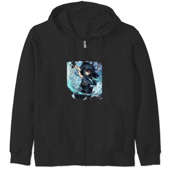 Discover muichiro tokito Demon Zip Hoodies