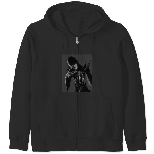 Discover ATLien (MONO) Graphic Zip Hoodies